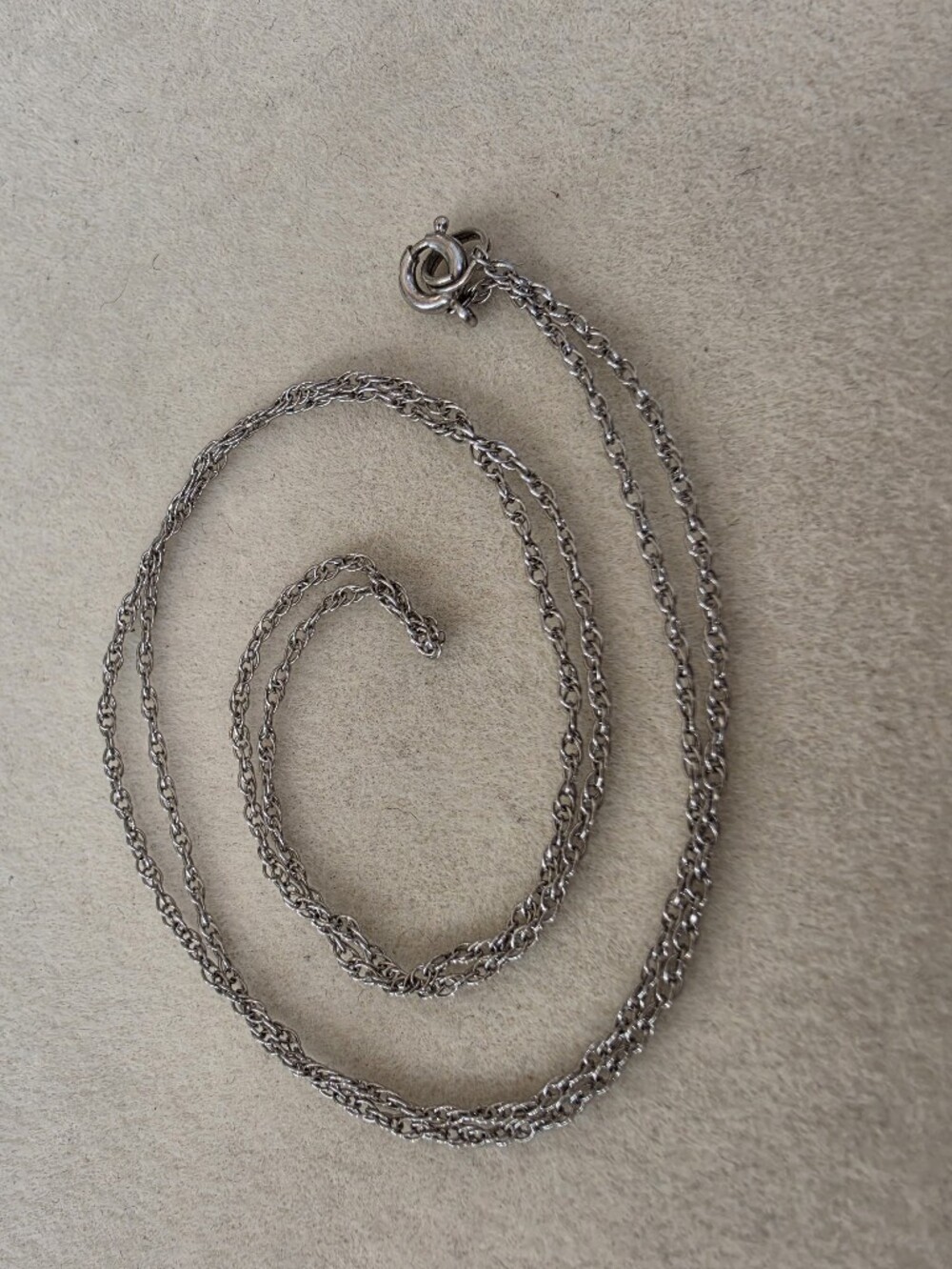 18": Fine Silver Rope Chain Necklace • Acid Tested • 1.34g